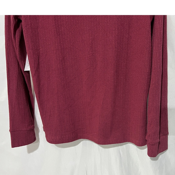 Pink Clover Top Womens Large Long Sleeve Mock Neck Ribbed Stitch Fix Mauve NEW - Picture 7 of 11